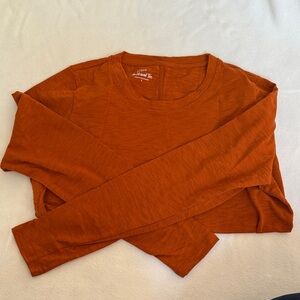 J Crew Girlfriend Terracotta Long Sleeve Tee - NWOT